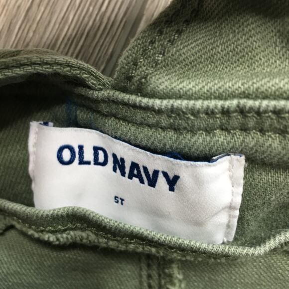 Old Navy Toddler Girls Overall Jumper Dress Green Cotton Spandex 5T - Picture 3 of 5